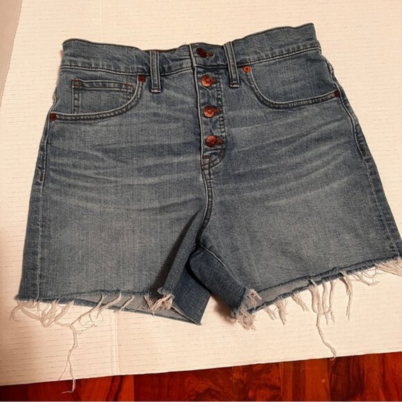 Madewell  *  Denim Shorts  Button Front Edition  High Rise  Size 27 - Picture 6 of 14
